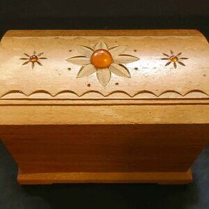 Small Vintage Wooden Trinket Box